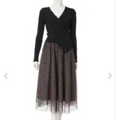 カシュクール ひざ丈ワンピース