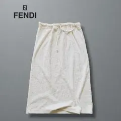 FENDI フェンディ ズッカ柄 キャミワンピース ベージュ イタリア製