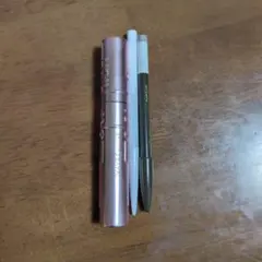 【アイメイクは重要！】ブラウンマスカラメタリックピンク&アイブロウライナーセット