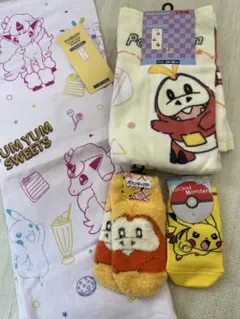 新品　ポケモン タオル・靴下セット　バスタオル　フェイスタオル　靴下