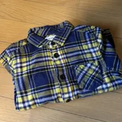 【美品】男の子90〜100サイズ　グローバルワーク　 チェックネルシャツ　春秋冬