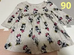 ★ミニーマウス★　GAP ギャップ　長袖ワンピース　90