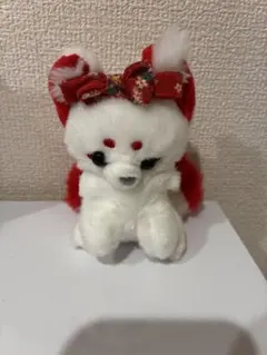 和風装束 狐 ぬいぐるみ マスコット　ちょコンと九尾さま