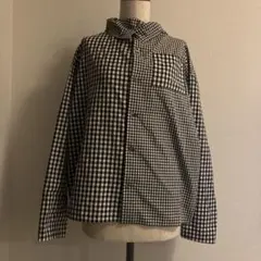美品✨ヌメロヴェントゥーノ ビジュー袖 ギンガムチェックシャツ 38 