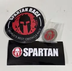 スパルタンレース ステッカー　非売品ピンバッジ（BIGGEST TEAM特典）