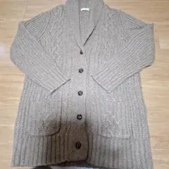 激安ベージュ ケーブル編み カーディガン