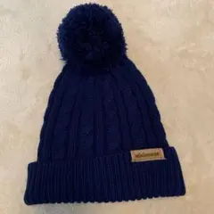 mikihouse ミキハウス ネイビー ポンポン付きニット帽 男の子女の子用