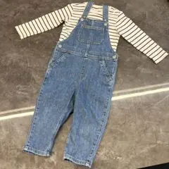 デニム　オーバーオール　ロンT　 セット