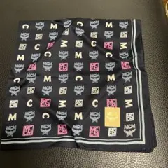 MCM ハンカチ ブラック ロゴ総柄