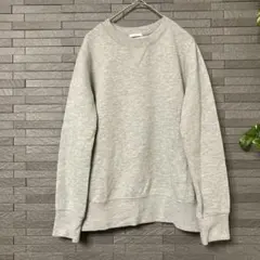 【GU】ジーユー クルーネックトレーナー（L）裏起毛 グレー