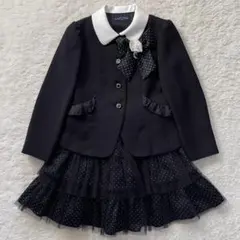 CHOPIN deux｜女の子用セットアップ　130cm ブローチ付　ブラック