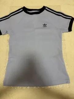 アディダスオリジナルス リンガー ワッフル Tシャツ 水色 Sのサムネイル