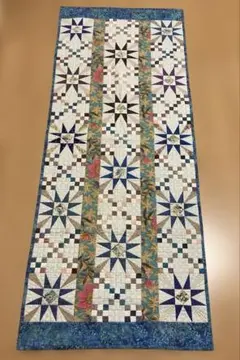 大きめ】ハンドメイド パッチワークタペストリー リング柄 スカラップ