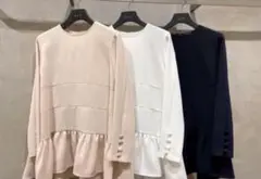 美品✨M-PRMIERギャザー切り替えブラウス