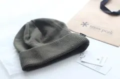 スノーピークニット帽　カーキ　新品