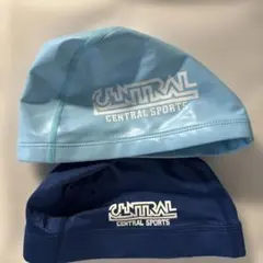 CENTRAL SPORTS 水泳帽 Lサイズ 水色　紺色
