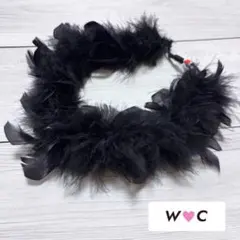 WC ♡ ブラック フェザー ヘアバンド　作品撮りのサムネイル