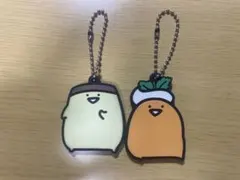 お文具さんといっしょ　ラバーキーホルダー ぷりんさん　ゼリーさん
