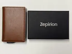 Zepirion ブラウン　フェイクレザー カードケース