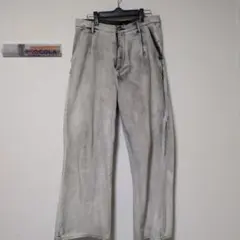 HARE グレー 微フレアストレートヴィンテージデニムパンツ S