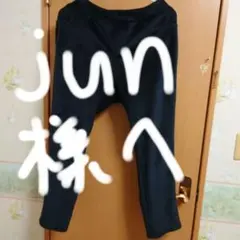 4Ｌ秋冬用裏起毛ストレッチパンツ　黒　千鳥柄
