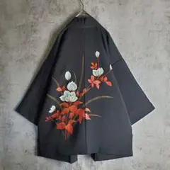 着物カーディガン 黒 花柄 和柄 モード 羽織のサムネイル