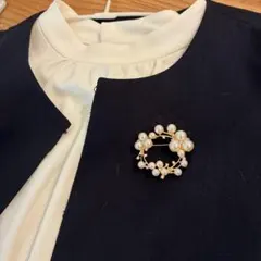 パール風ブローチ　卒業式　入学式　式典　セレモニー