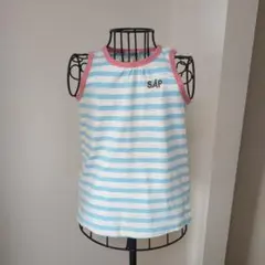 キッズ チュニック　ボーダー ピンク