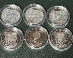 【縁起物】造幣局　ミニ記念メダル　6枚　純銀　sv1000 約32.23g ② 縁起物】造幣局 ミニ記念メダル 6枚 純銀 sv1000 約32.23g ② - メルカリ