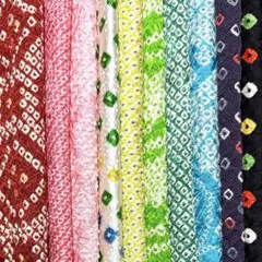 kja4033小さな絞り染め着物はぎれ10枚セット 正絹 生地japanbela