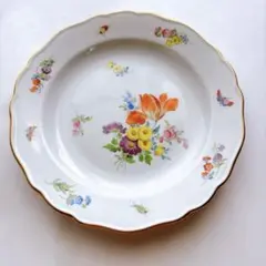 ヘレンド チューリップの花束 BT ディナープレート 25cm 薔薇 金彩 美