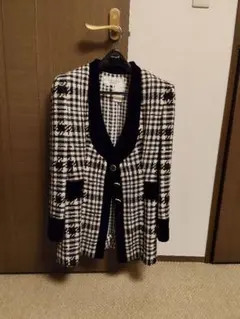 Christian　Dior　テーラードジャケット ブラック・ホワイトチェックのサムネイル
