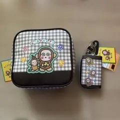 新品 サンリオ おさるのもんきち スクエアポーチ&キーケースセット