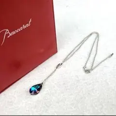 A1 美品 バカラ プシデリック スカラベブルー 上品 ネックレス レディース A1 美品 バカラ プシデリック スカラベブルー 上品 ネックレス