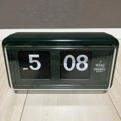TWEMCO（トゥエンコ）/ 「whiz」デジタルパタパタ置時計 ダークグリーン