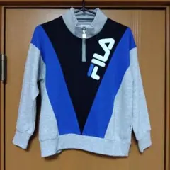 FILA(フィラ) ハーフジップ 裏起毛トレーナー