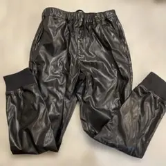 AZUL by moussy ブラックレザーパンツ FREEサイズ