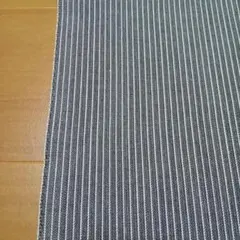 麻混ヒッコリーデニム チャコールグレー はぎれ