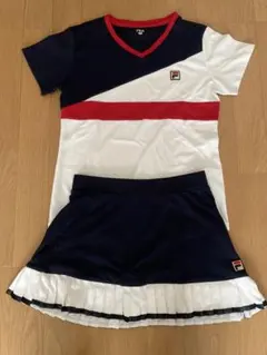 FILA テニスウェア Vネック スカート付き