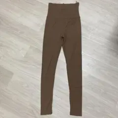 ブラウンハイウエストマタニティパンツ