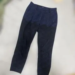 kemit ネイビー刺繍スラックス
