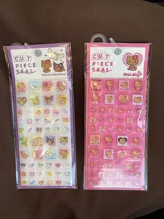 こ*K様 サンリオ　日焼け　キティ　カット　ピースシール　タイルシール　2枚セッ