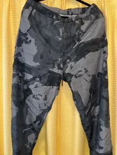 地図柄迷彩イージーパンツ サイズ6 グレー系