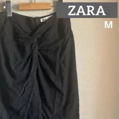 ZARA ❁⃘*. ツイスト タイトスカート ドレープデザイン リメイク品«M»