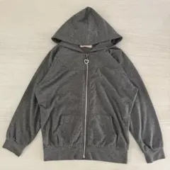 グレー フード付き 薄手パーカー 120cm