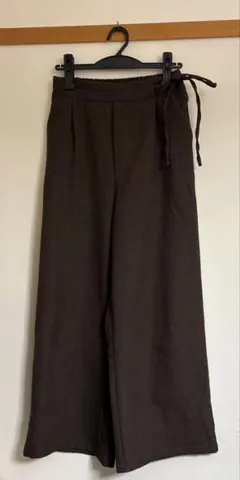 ブラウン ワイドパンツ イージーパンツ