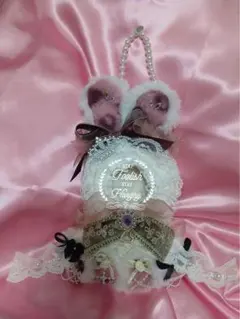 ☆様ぬい服ふわふわうさ耳おすわり 着ぐるみ コスマス 13cm 14cm