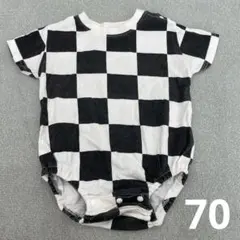 MY LITTLE WONDER チェッカー柄ロンパース 70