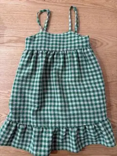 branshes ノースリーブ ワンピース 90cm グリーン チェックのサムネイル