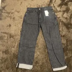 BEAMS HEART ブラックデニム L バギー　大きめ ビームス